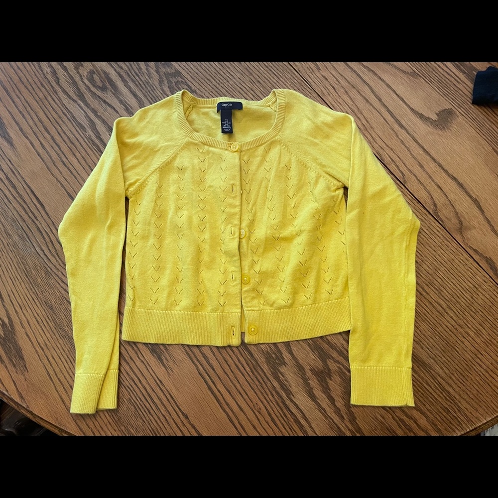 Gap Cardigan Girls sweater- yellow